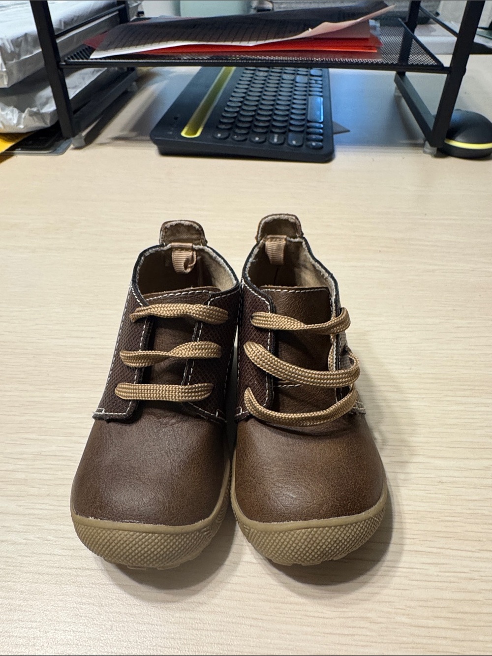 Source Unknown Brown Infant Casual Sneakers with Tan Laces
